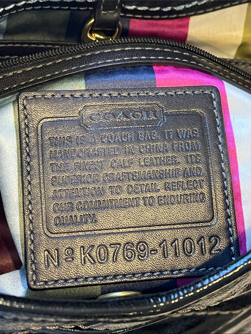 COACH Vintage Legacy Ergo Hobo Satchel Shoulder Bag Tote Pat Leather - Picture 9 of 13